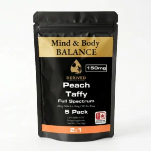 Peach Taffy 2:1 Blend 5-Count | 150mg THC