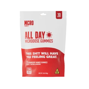 All Day Delta-9 Gummies | 10 Count | 25mg THC + 10,000mg Mushroom Blend